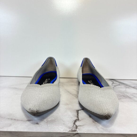 Rothy's The Point Dove Gray Knit Ballet Flats Women's Size 6.5 - Picture 2 of 9